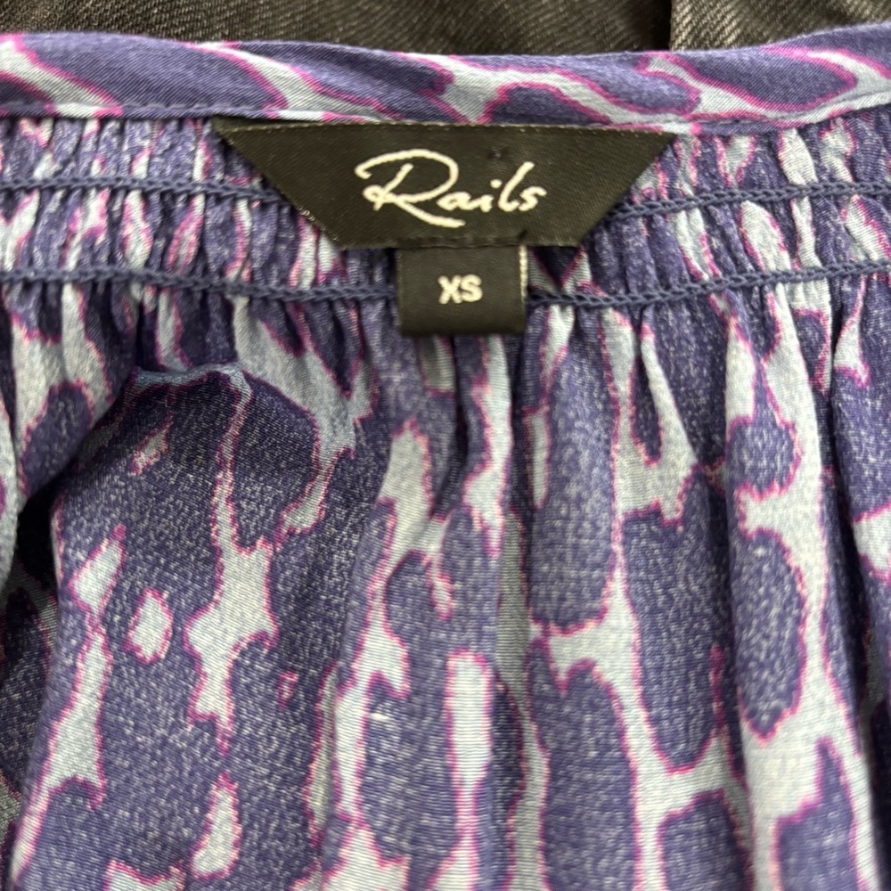 Rails Purple Smocked Blouse with Relaxed Fit - Picture 13 of 15